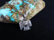 Atq Navajo Stamped Thunderbird Small Top Necklace  c.1930～