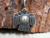 Atq Navajo Stamped Thunderbird Small Top Necklace  c.1930～
