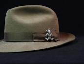 Vintage Navajo Casted Horned Moon Head Silver Pin  c.1960