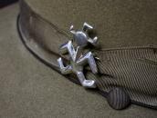 Vintage Navajo Casted Horned Moon Head Silver Pin  c.1960