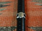 Vintage Navajo Sand Cast Blank Face Silver Ring  c.1940～