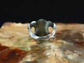 Vintage Navajo Sand Cast Blank Face Silver Ring  c.1940～