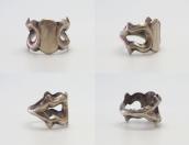 Vintage Navajo Sand Cast Blank Face Silver Ring  c.1940～