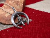 Vtg Navajo Cast Silver Naja & Cornflower Top Necklace c.1960