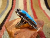 Sarah Leekya Vintage Carved Bird Turquoise Ring  c.1960～