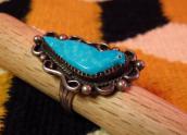 Sarah Leekya Vintage Carved Bird Turquoise Ring  c.1960～