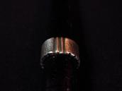 Chris Billie Navajo Tufa Cast Filed Rim Silver Ring  JP17