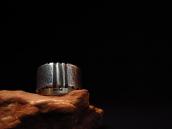Chris Billie Navajo Tufa Cast Filed Rim Silver Ring  JP17