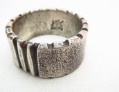 Chris Billie Navajo Tufa Cast Filed Rim Silver Ring  JP26