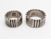 Chris Billie Navajo Tufa Cast Filed Rim Silver Ring  JP26