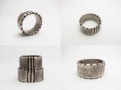 Chris Billie Navajo Tufa Cast Filed Rim Silver Ring  JP26