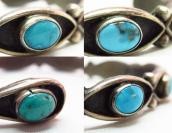 Vintage Zuni or Navajo Eye Shape Cuff w/Turquoise