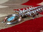 Vtg Navajo Squash Blossom Naja Necklace w/Turquoise  c.1960