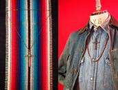 Vintage Cross Fob with Turquoise Necklace  c.1940