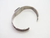 Vtg Navajo Stamped & Filed Cuff w/Sq. Gem Turquoise  c.1935～