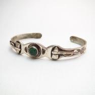 Antique Tomahawk Patched Narrow Cuff Bracelet w/TQ  c.1930～