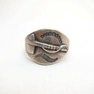 Antique Tomahawk Patched Silver Tourist Ring  c.1930～