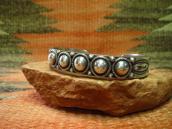 Antique Navajo Concho Row Ingot Silver Cuff Bracelet c.1935～