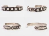 Antique Navajo Concho Row Ingot Silver Cuff Bracelet c.1935～