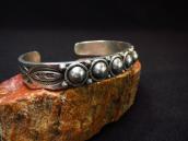 Antique Navajo Concho Row Ingot Silver Cuff Bracelet c.1935～