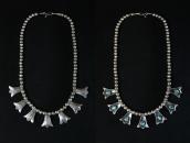 Vtg "Navajo Pearl" Beaded Necklace w/Reversible Fobs c.1950～