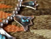 Vtg "Navajo Pearl" Beaded Necklace w/Reversible Fobs c.1950～