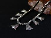 Vtg "Navajo Pearl" Beaded Necklace w/Reversible Fobs c.1950～