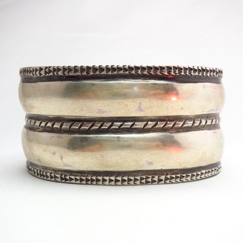 Jonathan Day 【Double D】 Coin Silver Wide Cuff Bracelet S-M