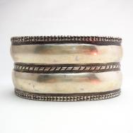 Jonathan Day 【Double D】 Coin Silver Wide Cuff Bracelet S-M