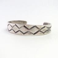 Antique Navajo Stamped Ingot Silver Small Cuff  c.1920～
