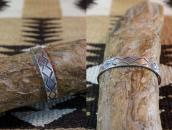 Antique Navajo Stamped Ingot Silver Small Cuff  c.1920～