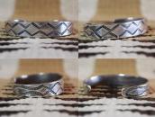 Antique Navajo Stamped Ingot Silver Small Cuff  c.1920～