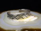 Antique Navajo Stamped Ingot Silver Small Cuff  c.1920～
