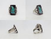Vintage Zuni 『Rain Cloud』 Stone Inlay Silver Ring  c.1960