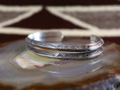 Vtg Navajo Arrows Stamped TriangleWire 2-Strand Cuff c.1930～