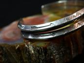 Vtg Navajo Arrows Stamped TriangleWire 2-Strand Cuff c.1930～