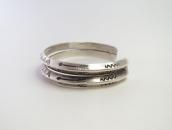 Vtg Navajo Arrows Stamped TriangleWire 2-Strand Cuff c.1930～