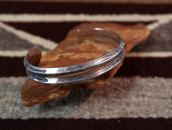 Vtg Navajo Arrows Stamped TriangleWire 2-Strand Cuff c.1930～