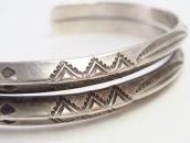 Vtg Navajo Arrows Stamped TriangleWire 2-Strand Cuff c.1930～