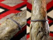 Antique Dots & Stamped Narrow Wire Cuff Bracelet  c.1940～