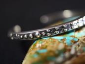 Antique Dots & Stamped Narrow Wire Cuff Bracelet  c.1940～