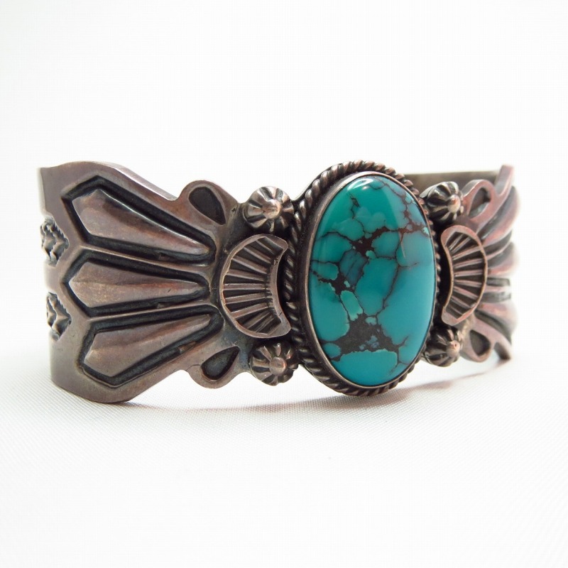Old Pawn D.Reeves Heavy Cuff w/Turquoise