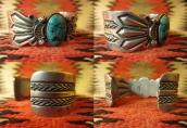 Old Pawn D.Reeves Heavy Cuff w/Turquoise