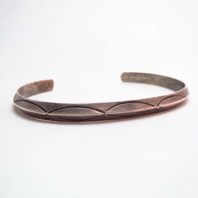 Antique Veiner Stamped Triangle Cuff  c.1930