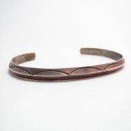 Antique Veiner Stamped Triangle Cuff  c.1930