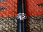 Antique Arrow Applique & 卍 Stamped Silver Small Ring  c.1930