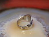 Antique Arrow Applique & 卍 Stamped Silver Small Ring  c.1930