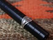 Antique Arrow Applique & 卍 Stamped Silver Small Ring  c.1930