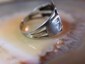 Atq Navajo Rose & 卍 Stamped Applique Worn Silver Ring c.1920