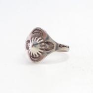 Atq Concho Repoused & Arrows Stamped Tourist Ring  c.1930～